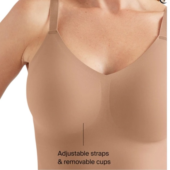Knix Nude Luxe Lift V Neck Wireless Bra Tank - Picture 6 of 9